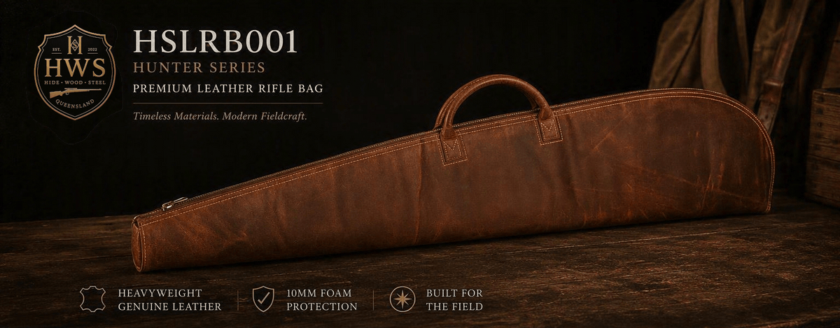 Hunter Series - Leather Rifle Bag - Hide, Wood & Steel