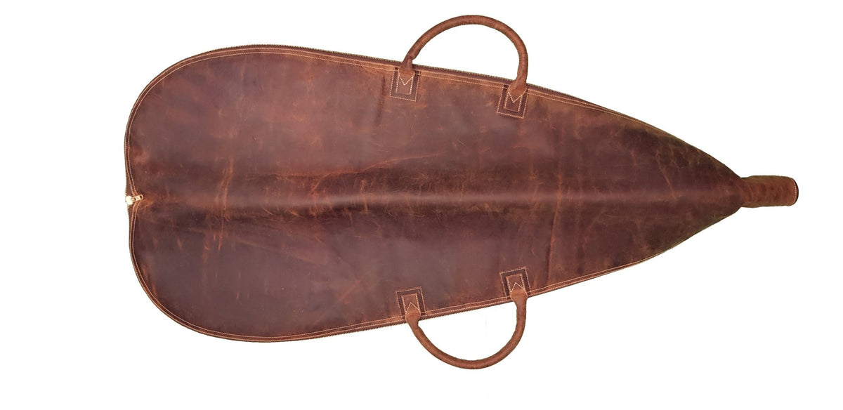 Hunter Series - Leather Rifle Bag - Hide, Wood & Steel - Outside - Single Panel Genuine Leather Construction